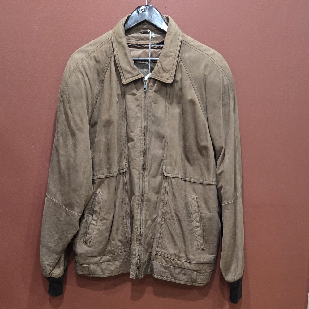 Leather bomber jacket by Midwest International